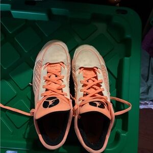 Jordan Orange and Cream Sneakers